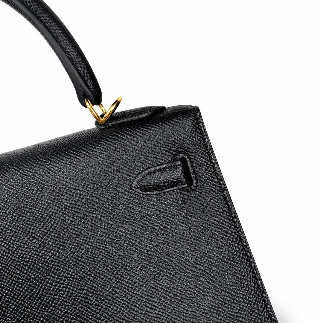 Hermès Kelly II 25cm Noir Epsom Calf Leather Gold Hardware