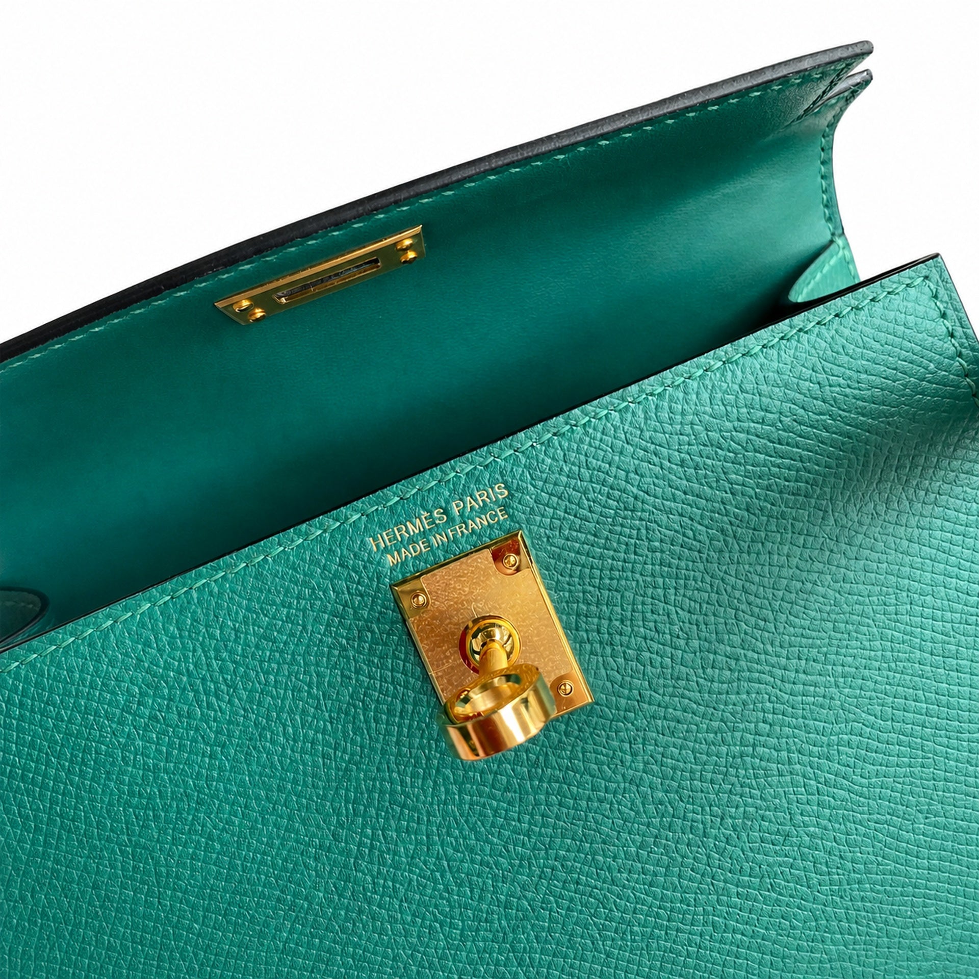 Hermès Kelly Sellier 19 Vert Malachite Epsom Gold Hardware