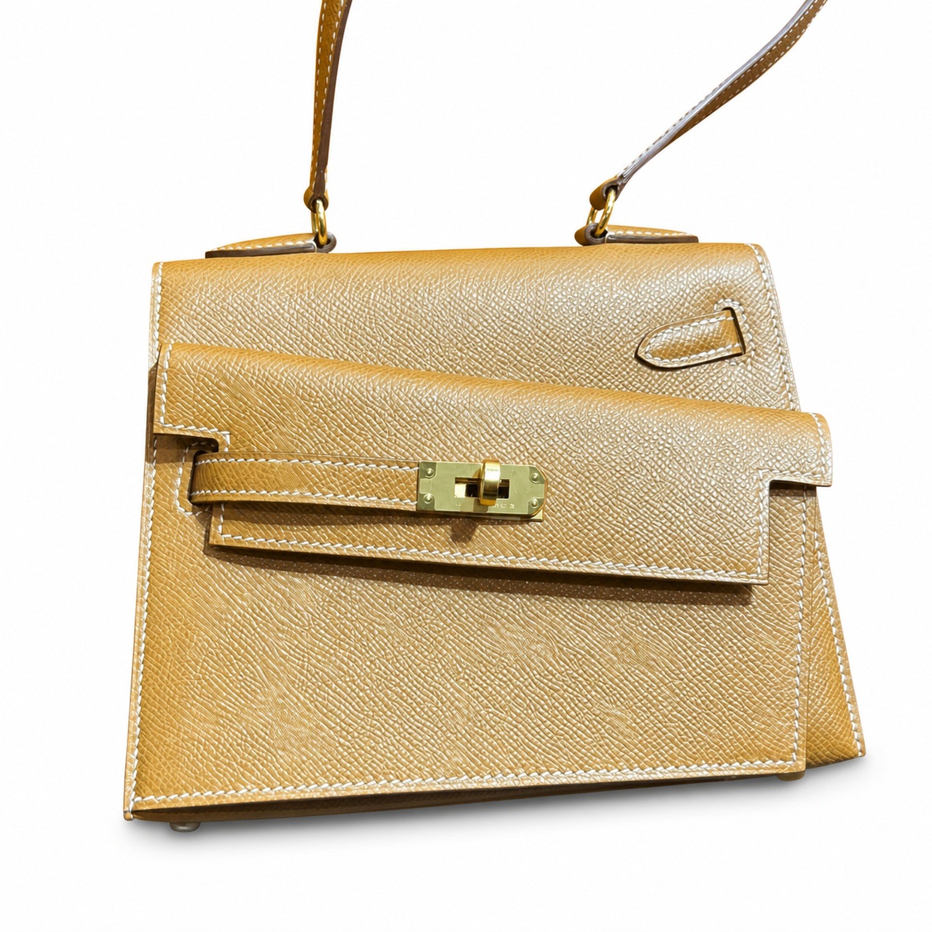 Hermès Kelly Desordre 20 Alezan Epsom Calf Leather Gold Hardware