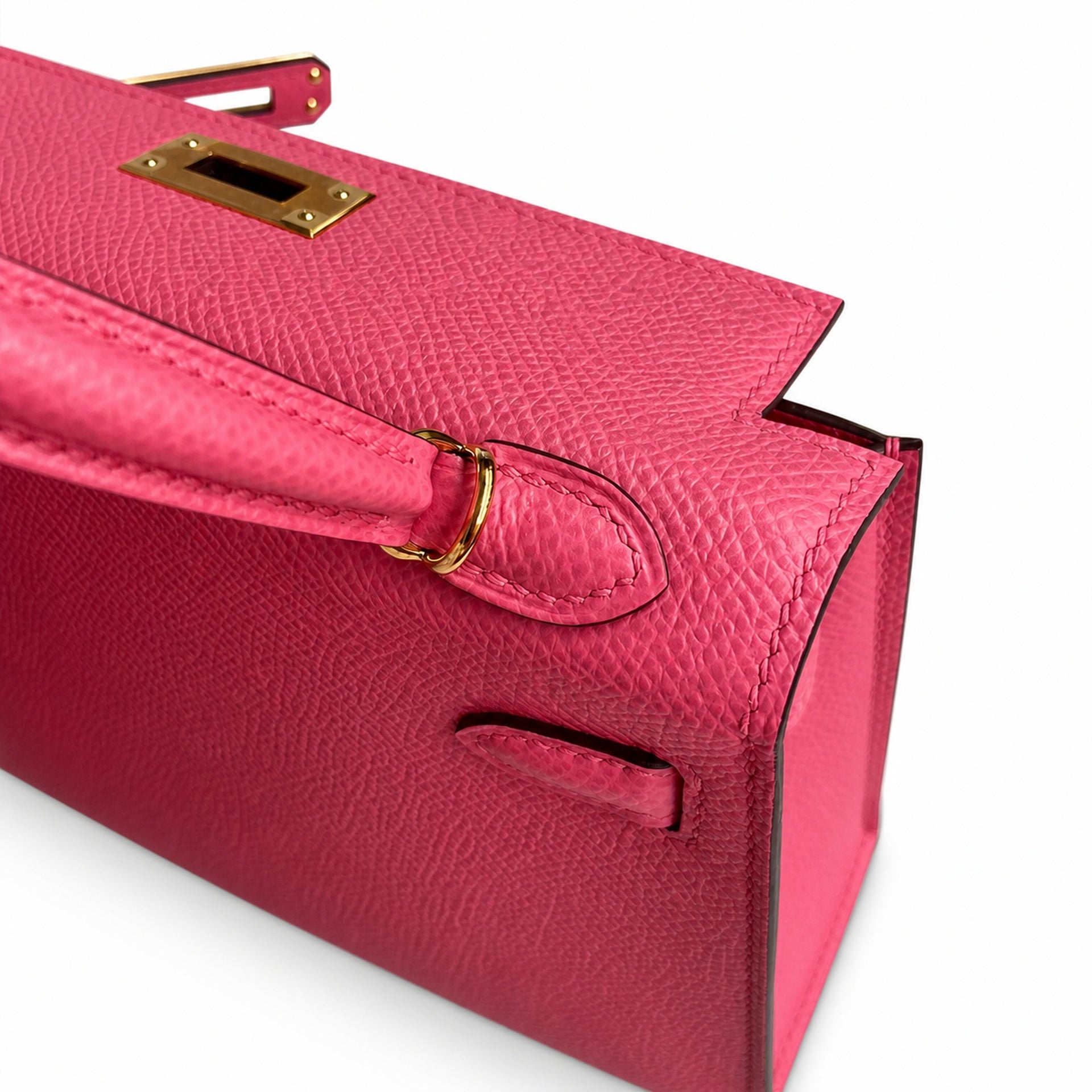 Hermès Kelly Sellier 19 Rose Confetti Epsom Calf Leather Gold Hardware