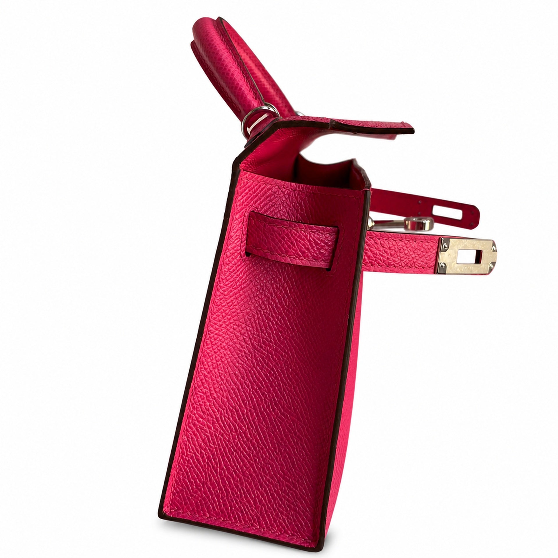 Hermès Kelly Sellier 19 Rose Jaipur Epsom Calf Leather Palladium Hardware