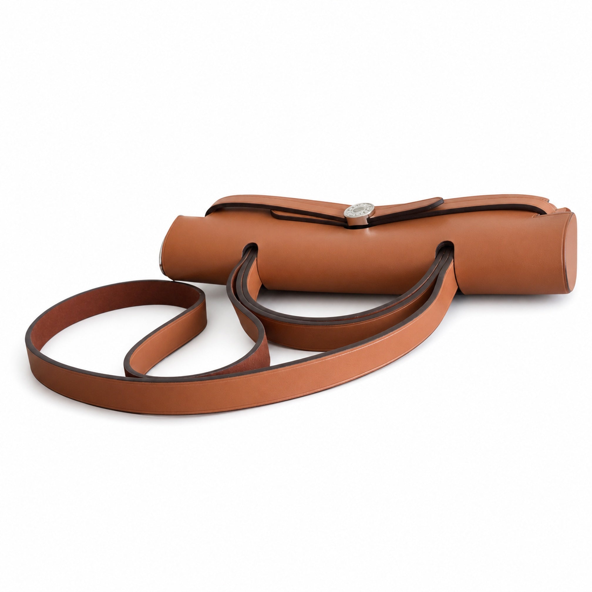 Hermès Herbag 31 Fuchsia Canvas & Caramel Calf Leather Palladium Hardware