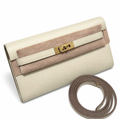Hermès Kelly To Go Craie Epsom Calf Leather Gold Hardware