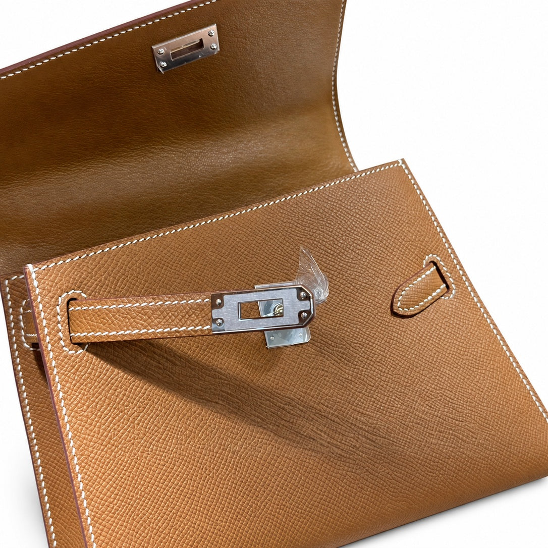 Hermès Kelly En Désordre 20cm Gold Epsom Calf Leather Palladium Hardware