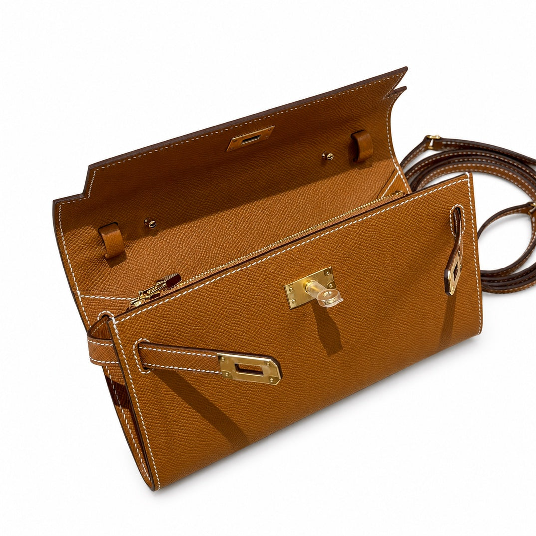 Hermès Kelly To Go Alezan Epsom Calf Leather Gold Hardware