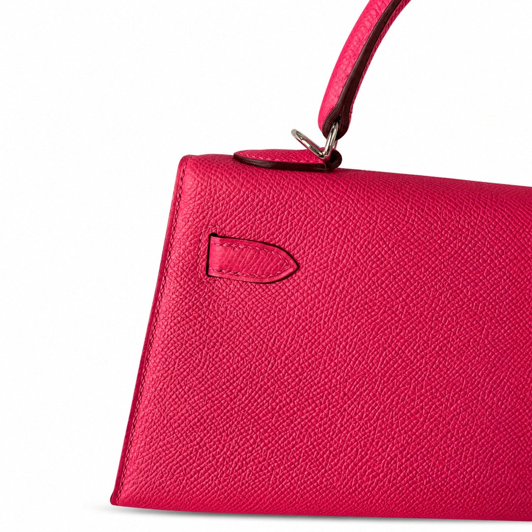 Hermès Kelly II 25cm Rouge Vif Epsom Calf Leather Palladium Hardware