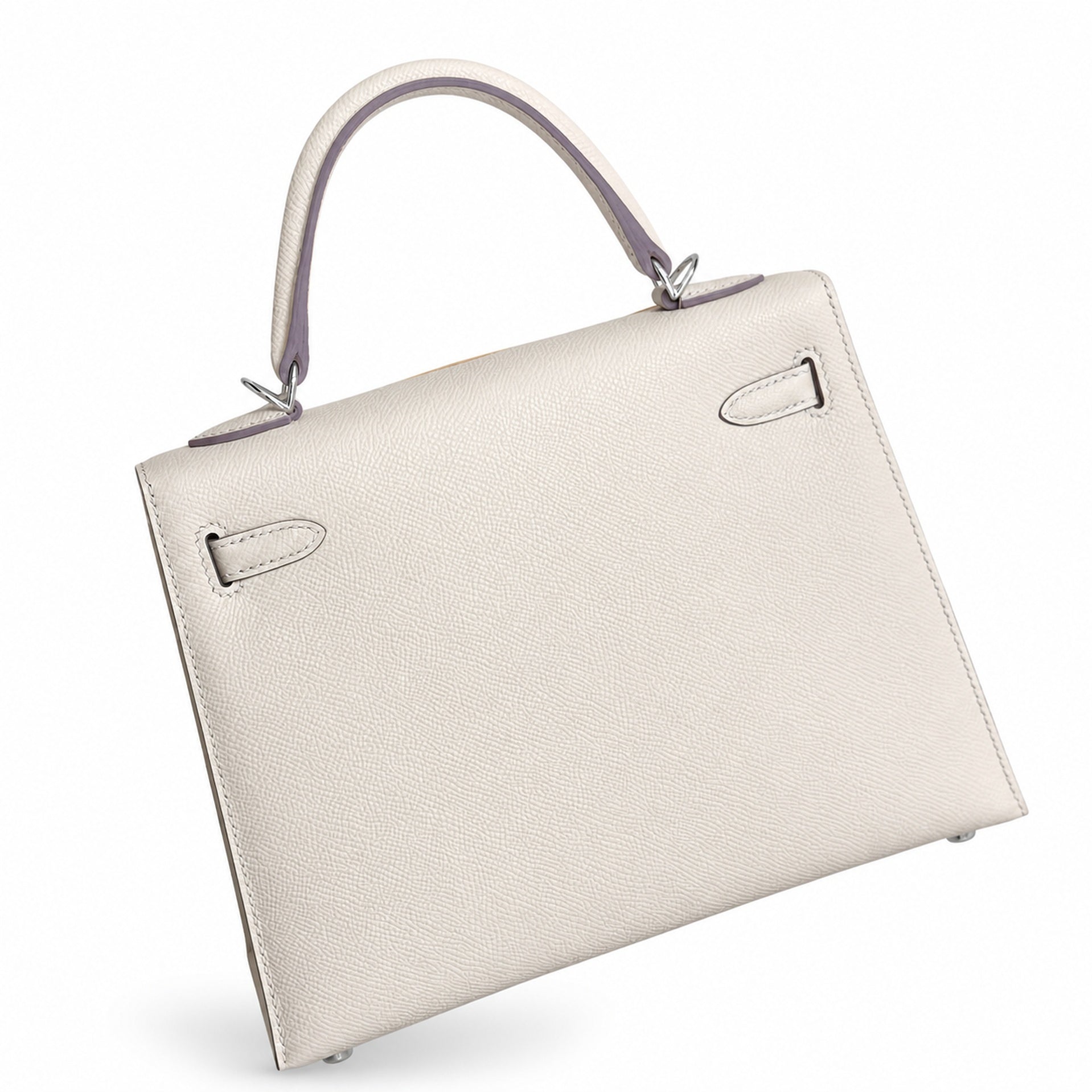Hermès Kelly Sellier 25 Craie Epsom Calf Leather Gold Hardware