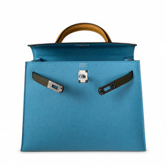 Hermès Kelly Sellier 25cm Nord Contrast Epsom Calf Leather Palladium Hardware