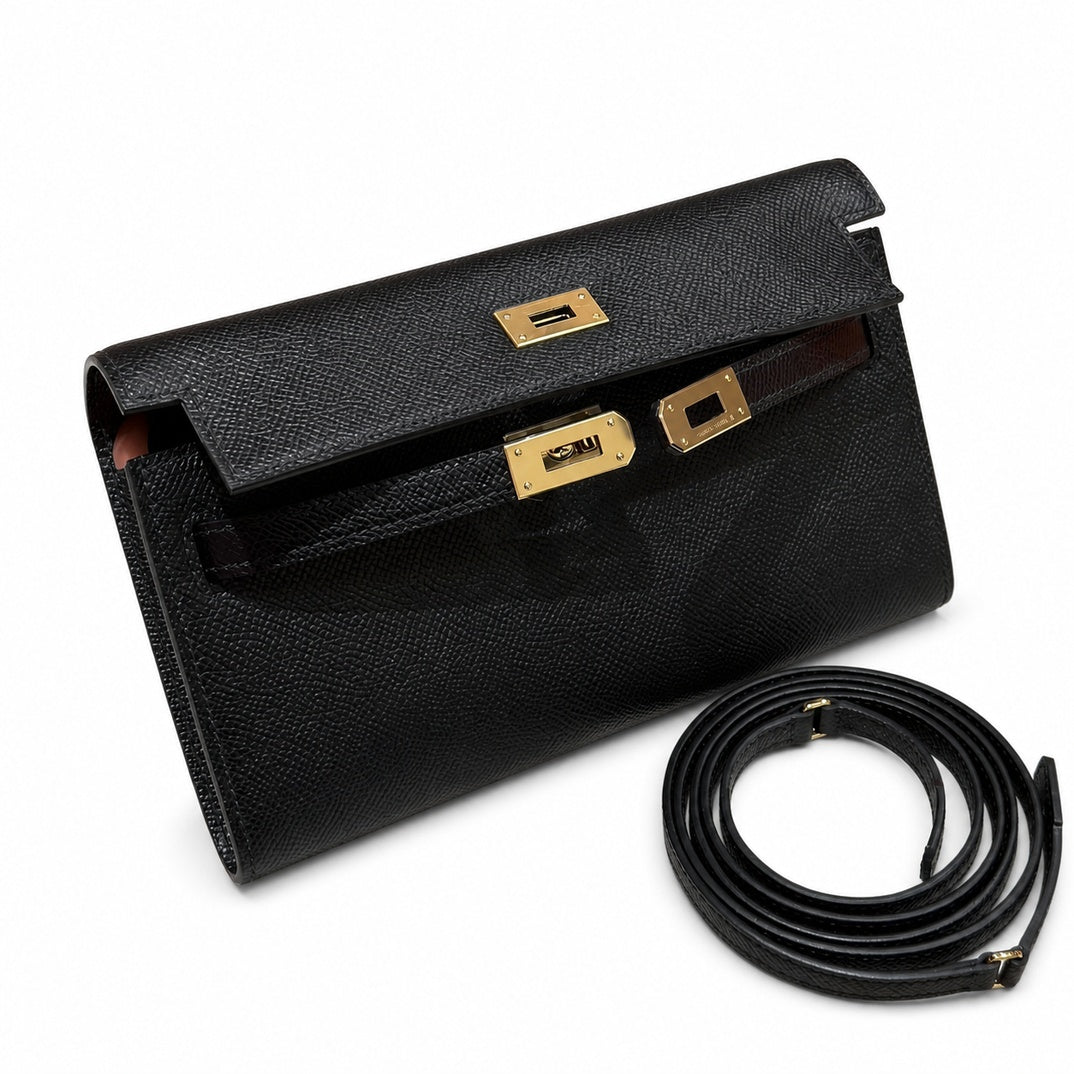 Hermès Kelly To Go Noir Epsom Calf Leather Gold Hardware