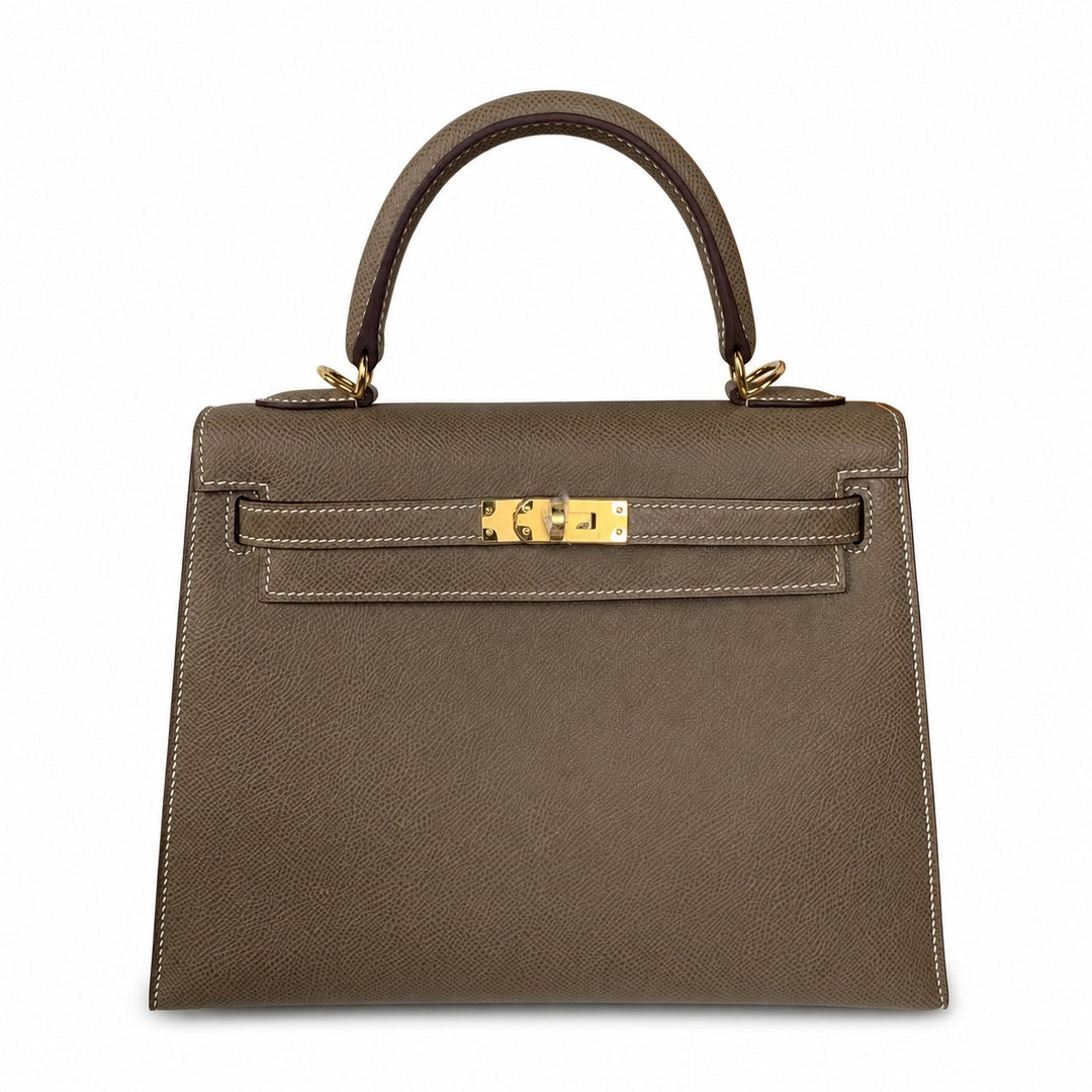 Hermès Kelly II 25cm Etoupe Epsom Calf Leather Gold Hardware