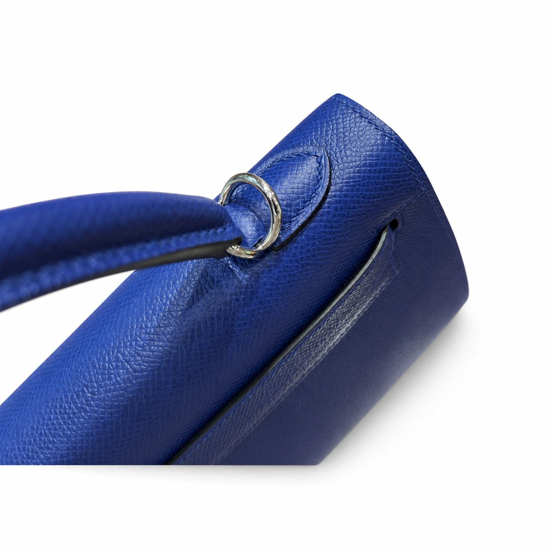 Hermès Kelly II 25cm Bleu Électrique Epsom Calf Leather Palladium Hardware