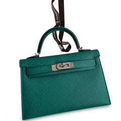Hermès Kelly Sellier 19 Vert Malachite Epsom Palladium Hardware