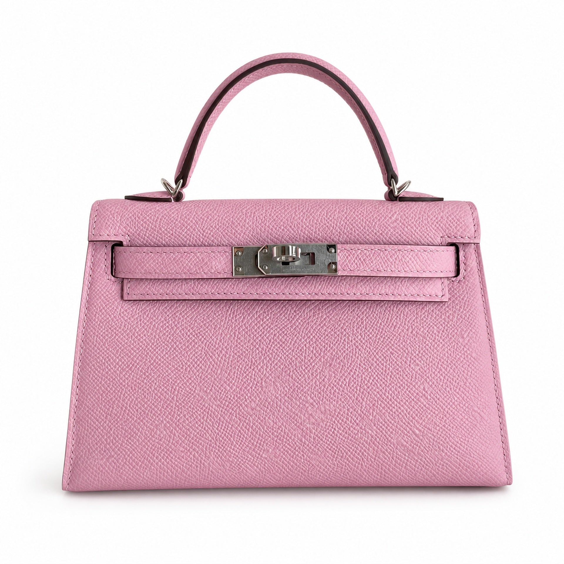Hermès Mini Kelly II 19cm Mauve Sylvestre Epsom Calf Leather Palladium Hardware