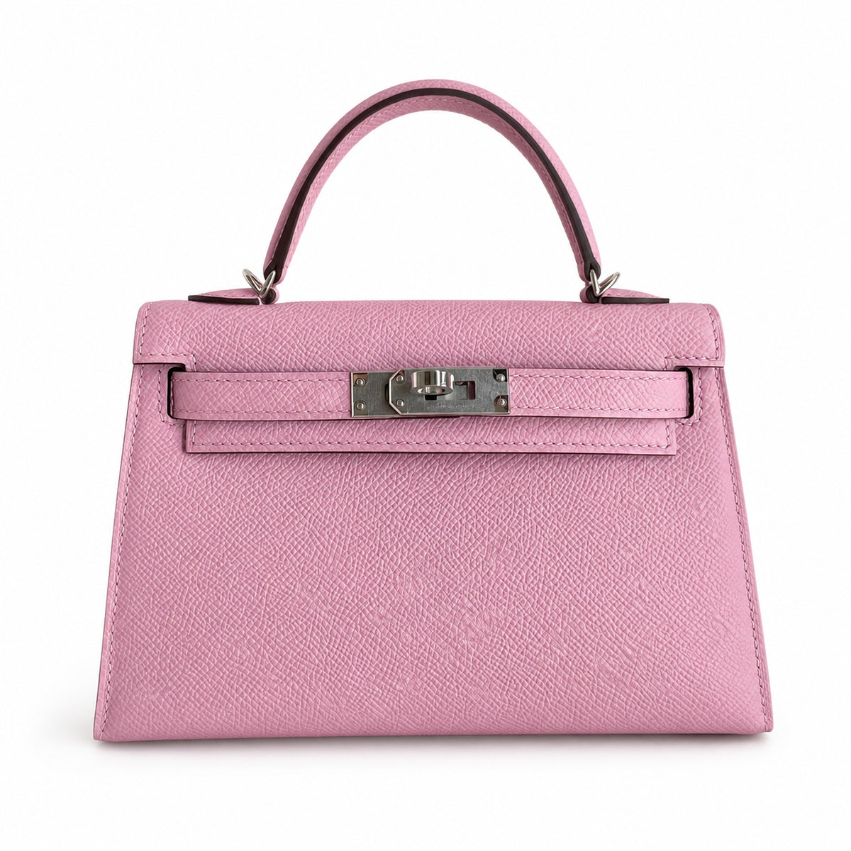 Hermès Mini Kelly II 19cm Mauve Sylvestre Epsom Calf Leather Palladium Hardware