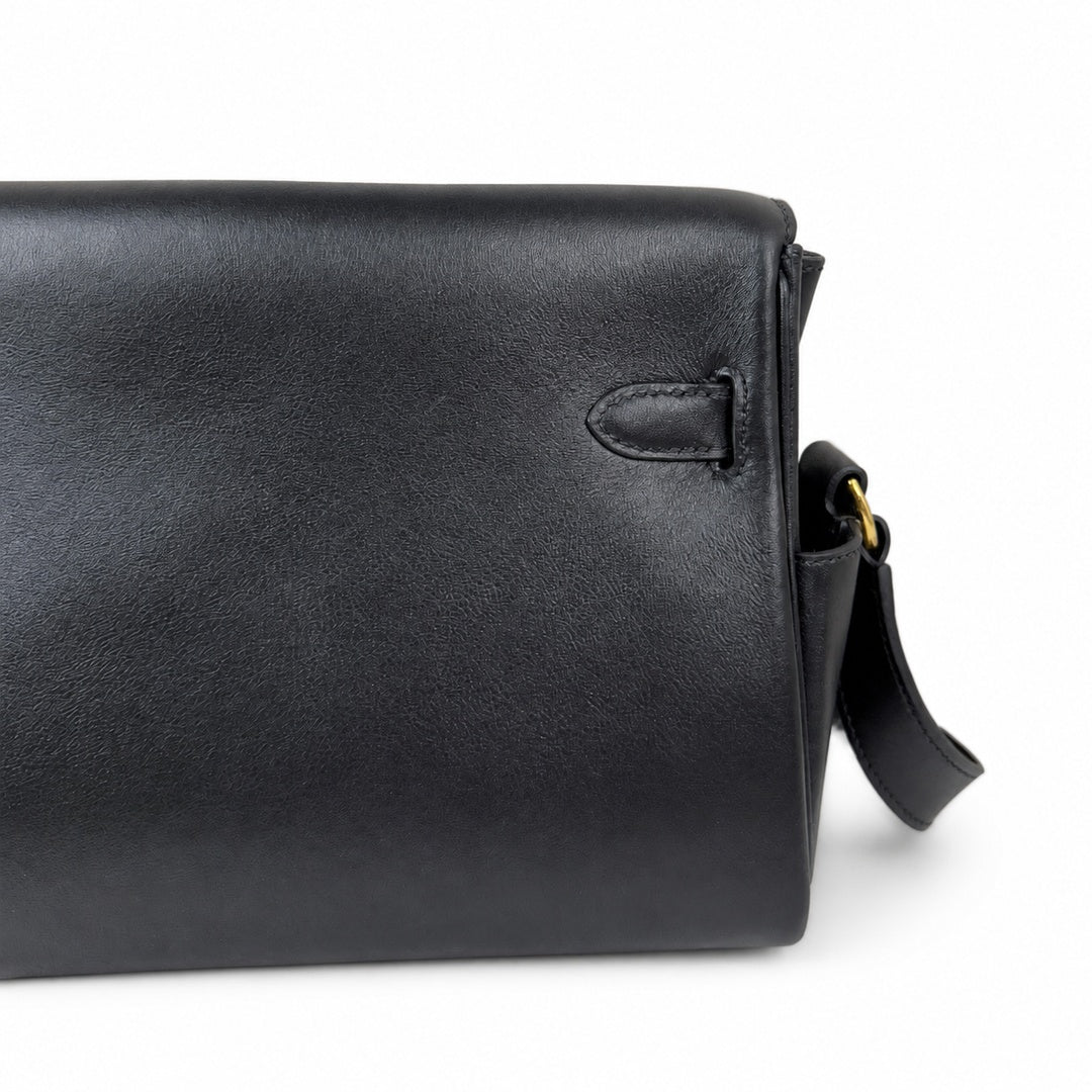 Kelly Messenger PM 27 Veau Togo, Noir, Gold Hardware