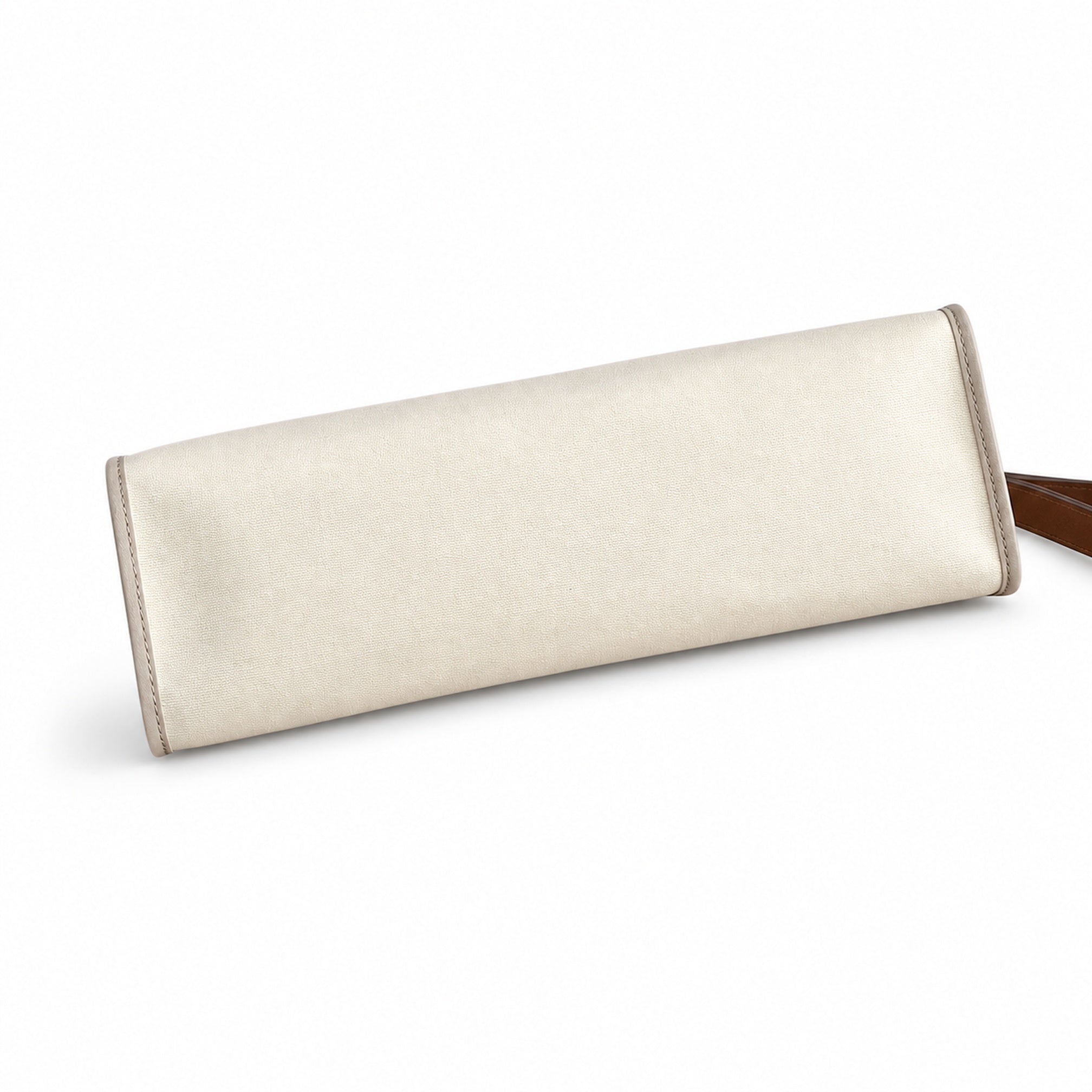 Hermès Herbag 31 Cream Canvas & Caramel Calf Leather Palladium Hardware