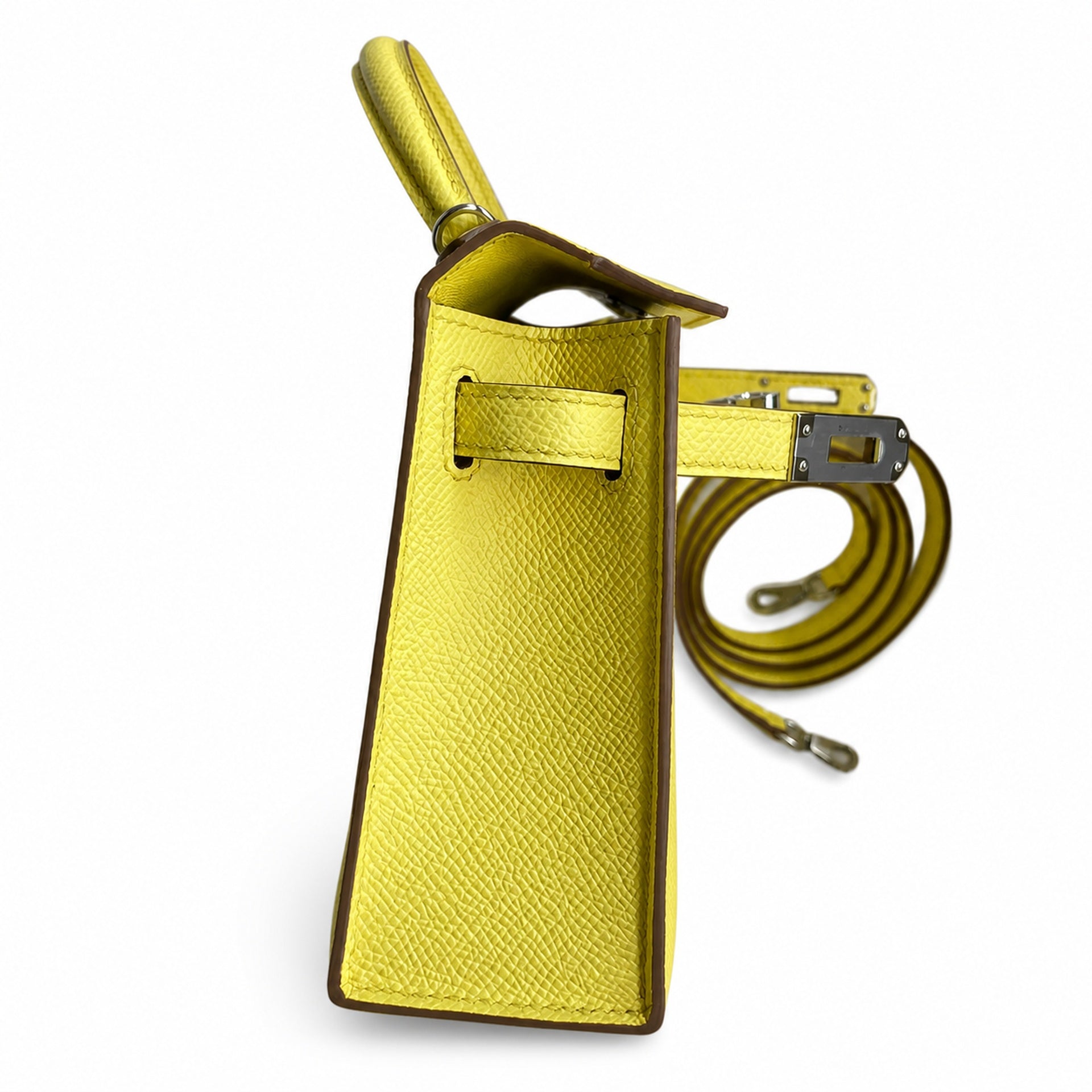 Hermès Kelly Sellier 19 Jaune Citron Epsom Palladium Hardware