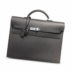 Kelly briefcase 38cm Epsom leather Noir Palladium Hardware