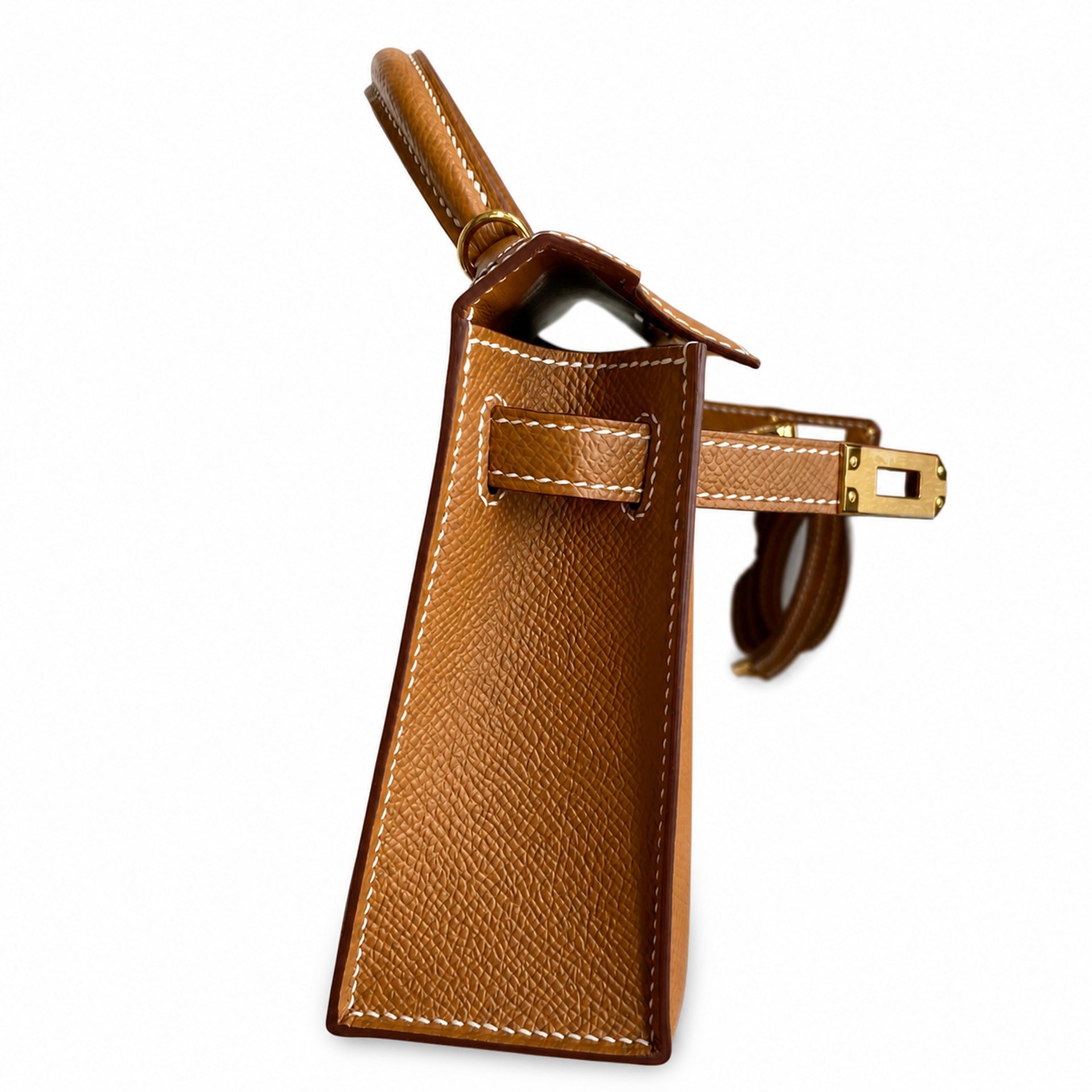 Hermès Mini Kelly II 19cm Gold Epsom Calf Leather Gold Hardware
