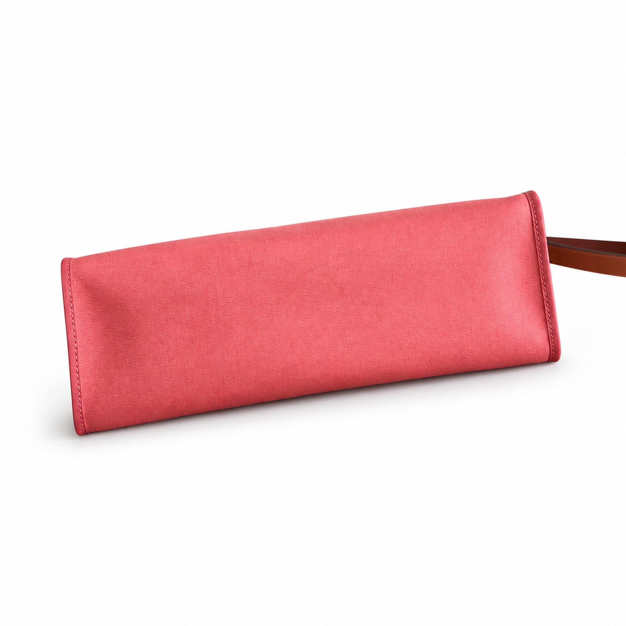 Hermès Herbag Zip 31 Rose Azalée Toile H / Fauve Vache Hunter Leather Palladium Hardware