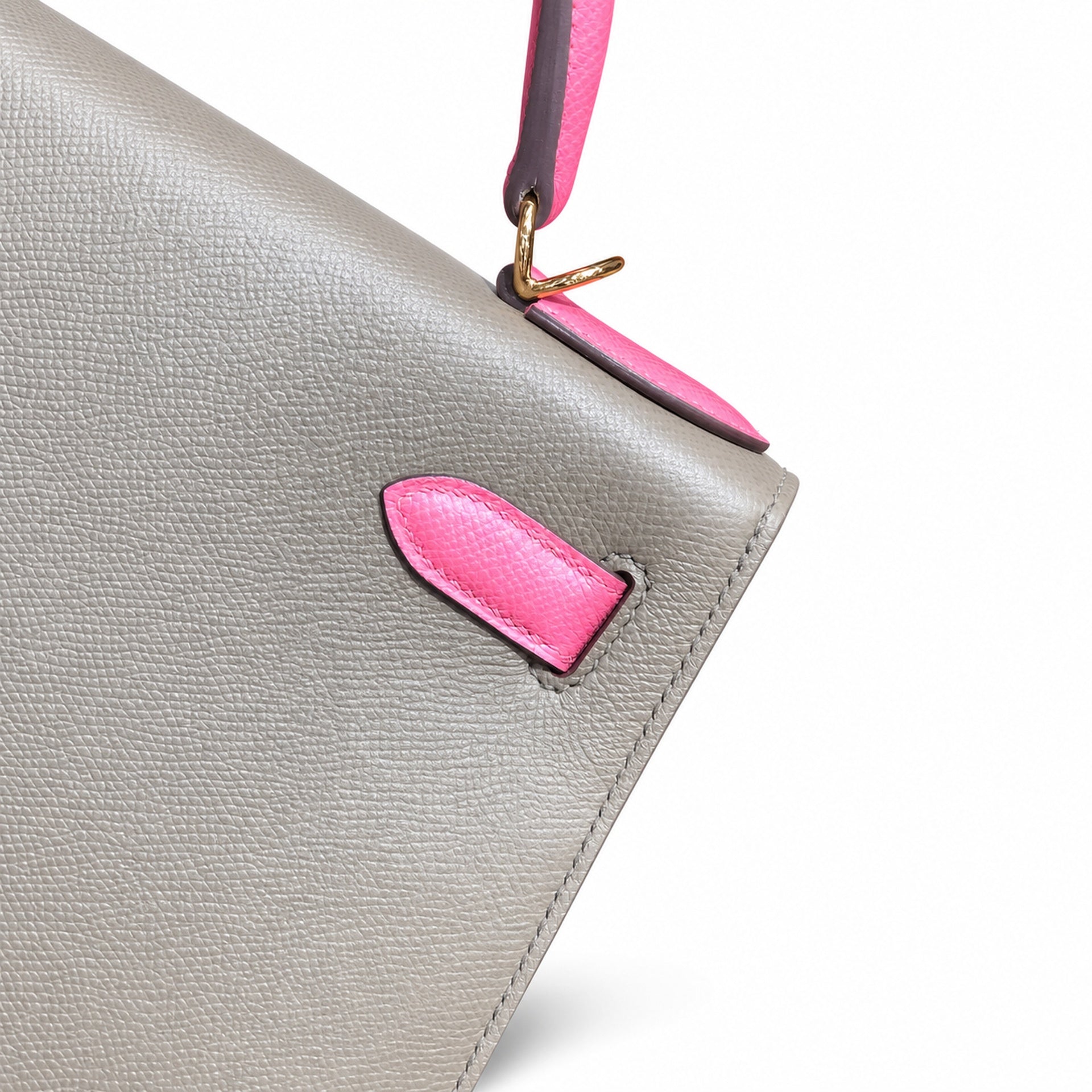 Hermès Kelly II 28cm Bleu Pale × Jaune Ambre Color Matching Epsom Calf Leather Gold Hardware