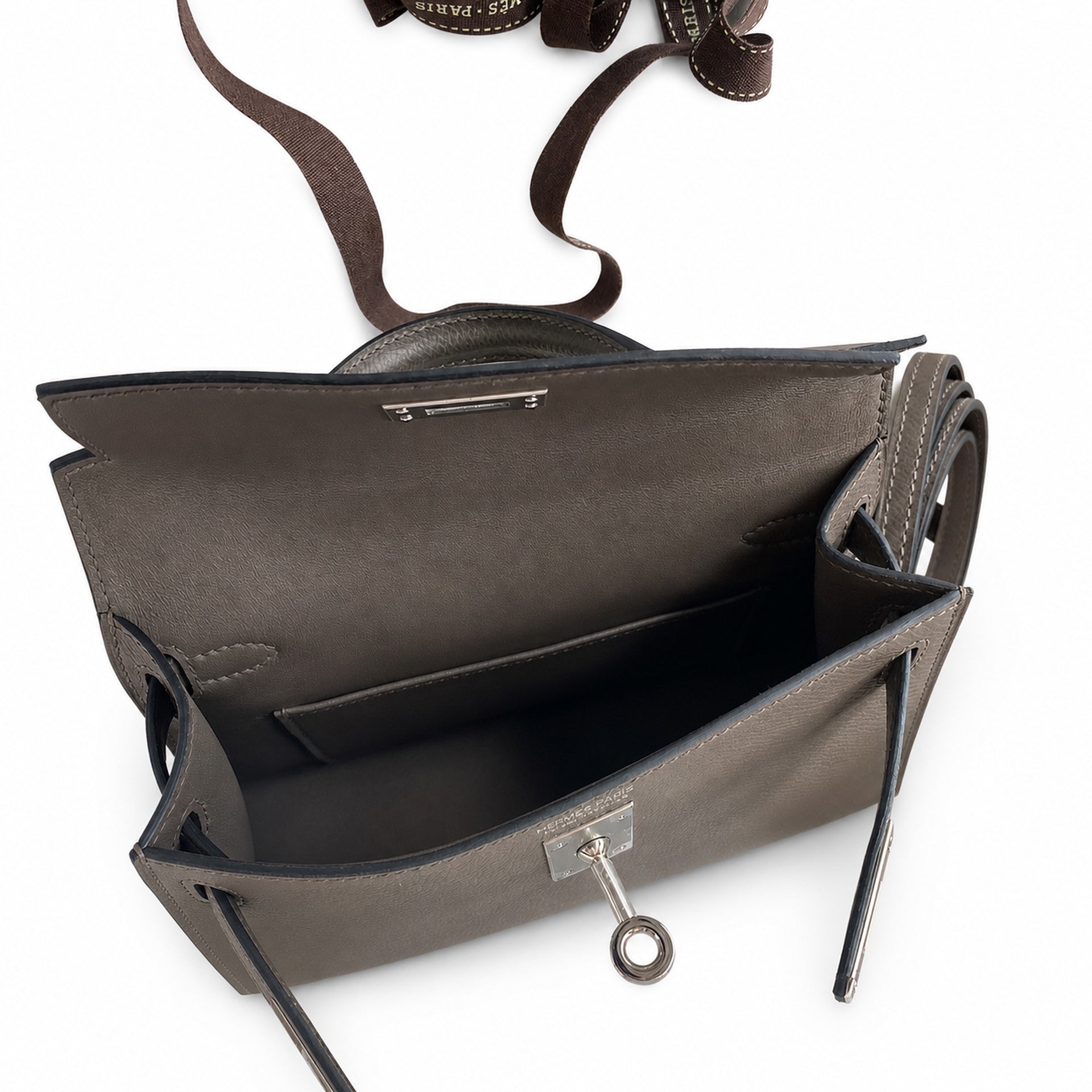 Hermès Kelly Sellier 19 Gris Etain Epsom Palladium Hardware