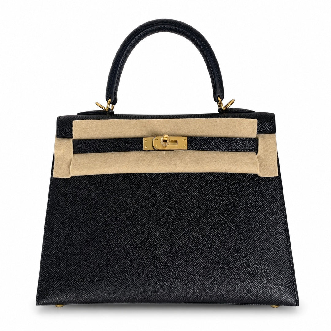 Hermès Kelly II 25cm Noir Epsom Calf Leather Gold Hardware