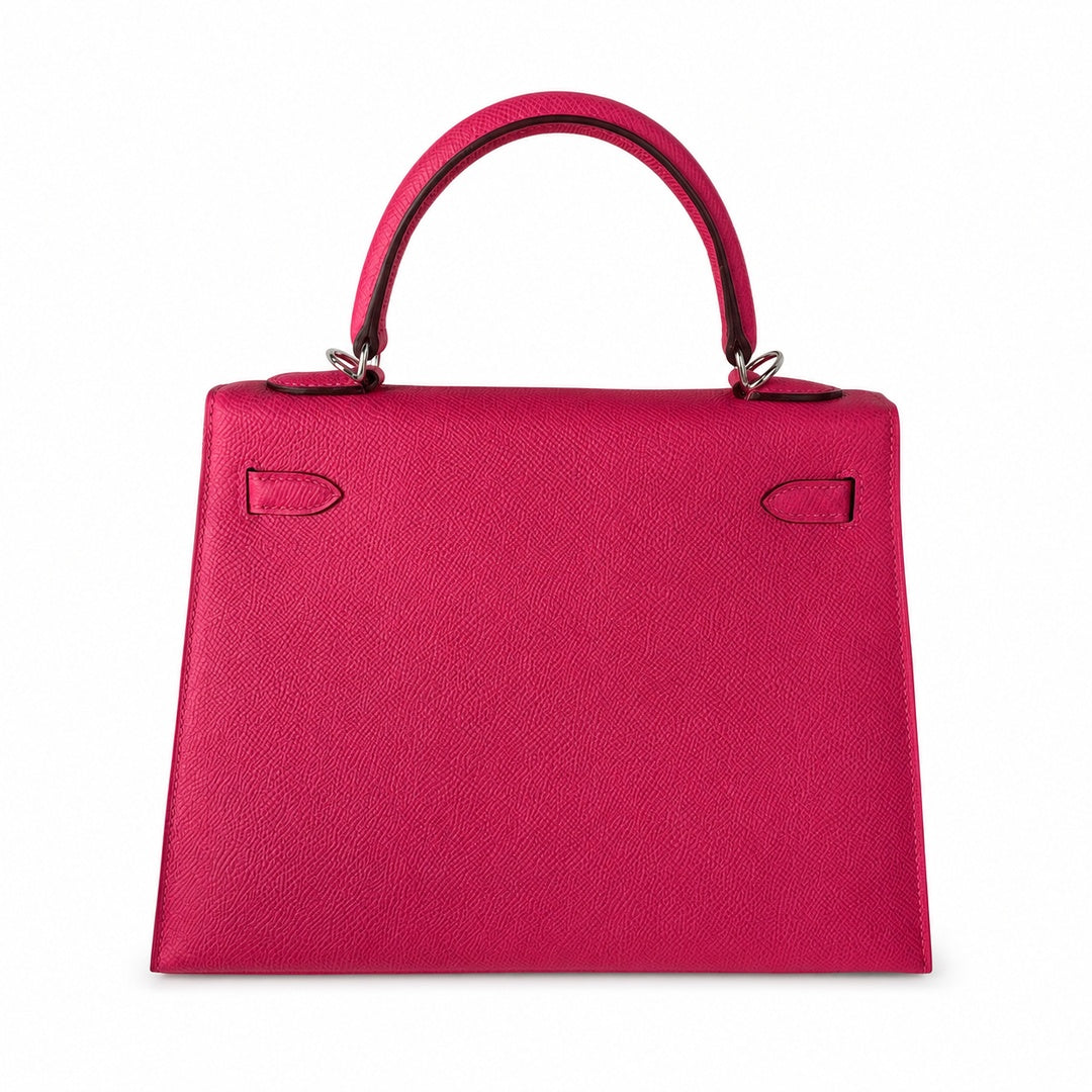 Hermès Kelly II 25cm Rouge Vif Epsom Calf Leather Palladium Hardware