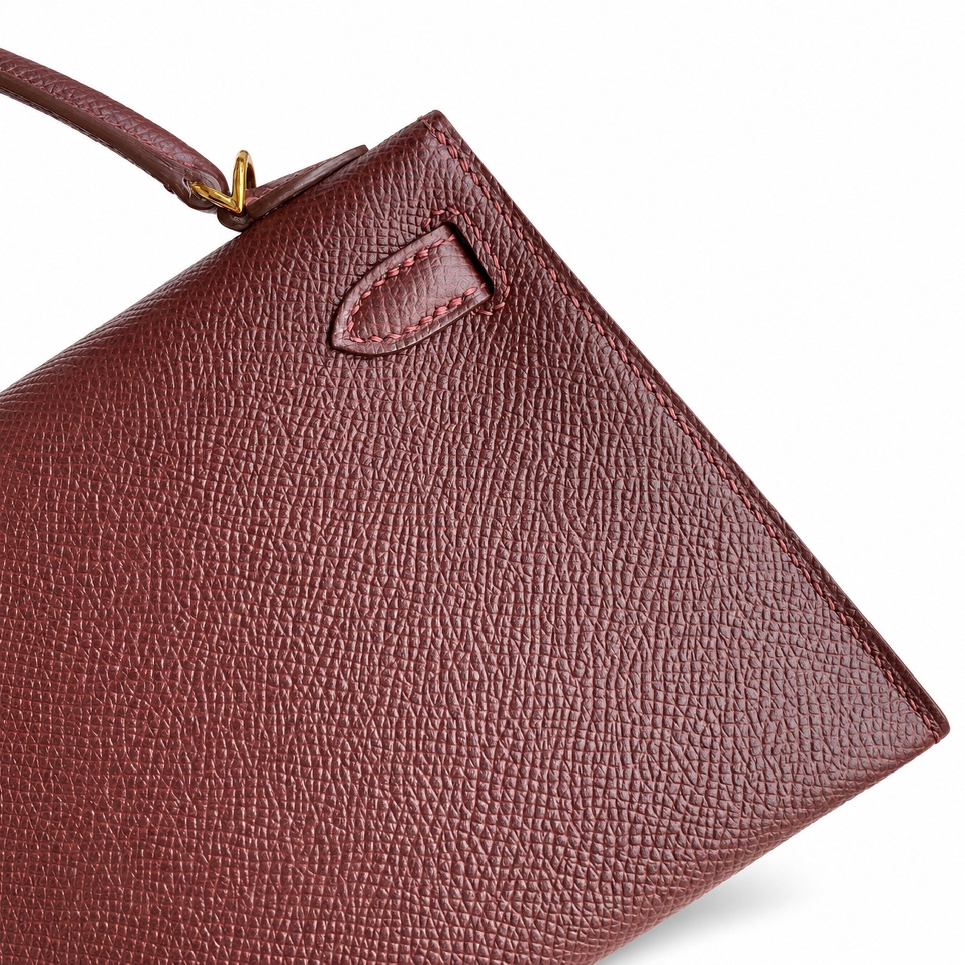 Hermès Kelly Sellier 19 Bordeaux Epsom Calf Leather Gold Hardware