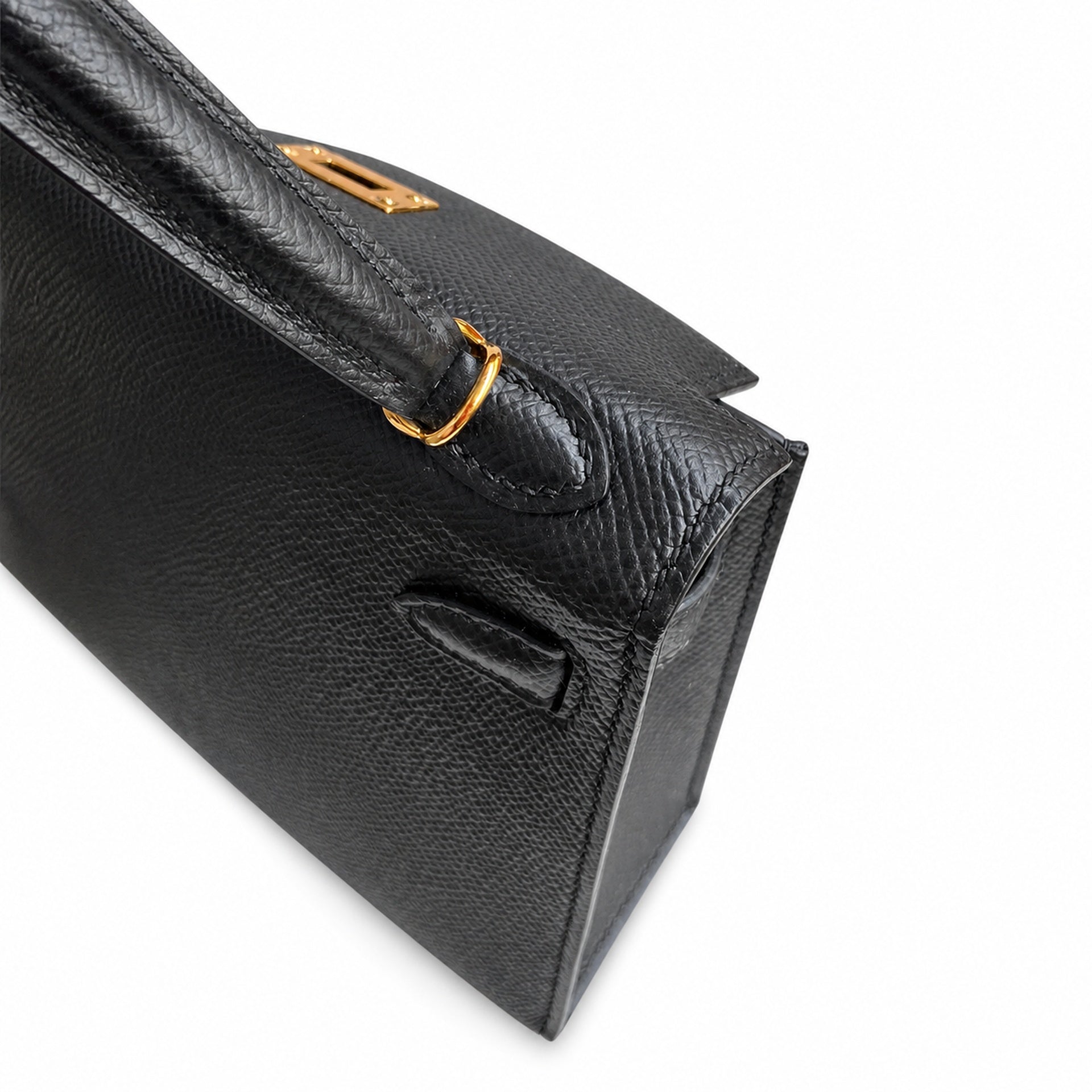 Hermès Mini Kelly II 19cm Noir Epsom Calf Leather Gold Hardware