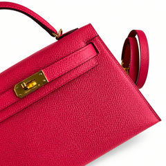 Hermès Kelly Sellier 19 Rose Jaipur Epsom Calf Leather Gold Hardware