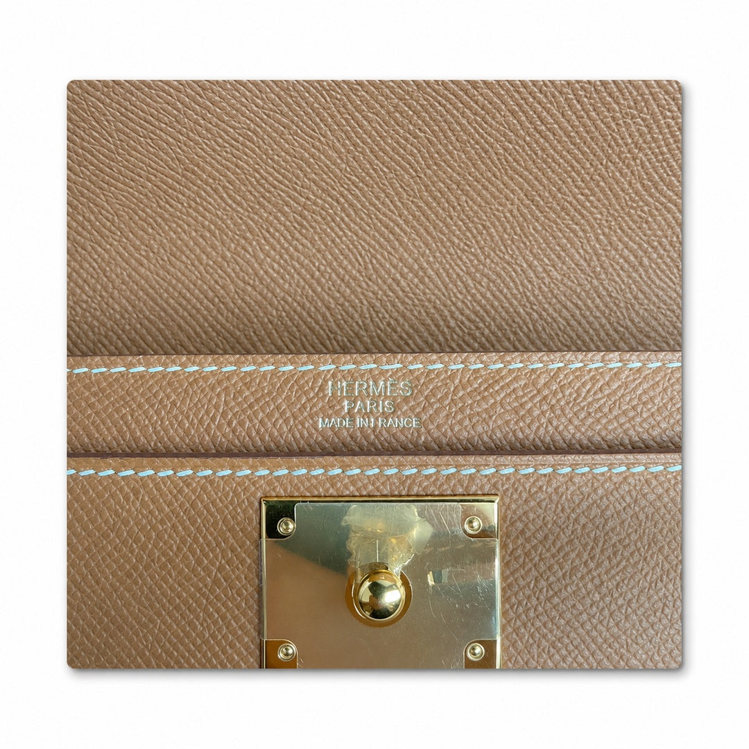 Hermès Kelly Dépêches 25cm Gold Epsom Calf Leather Gold Hardware