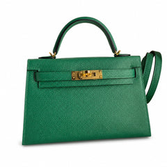Hermès Kelly Sellier 19 Vert Cactus Epsom Gold Hardware