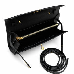 Kelly To Go Veau Epsom, Noir, Gold Hardware