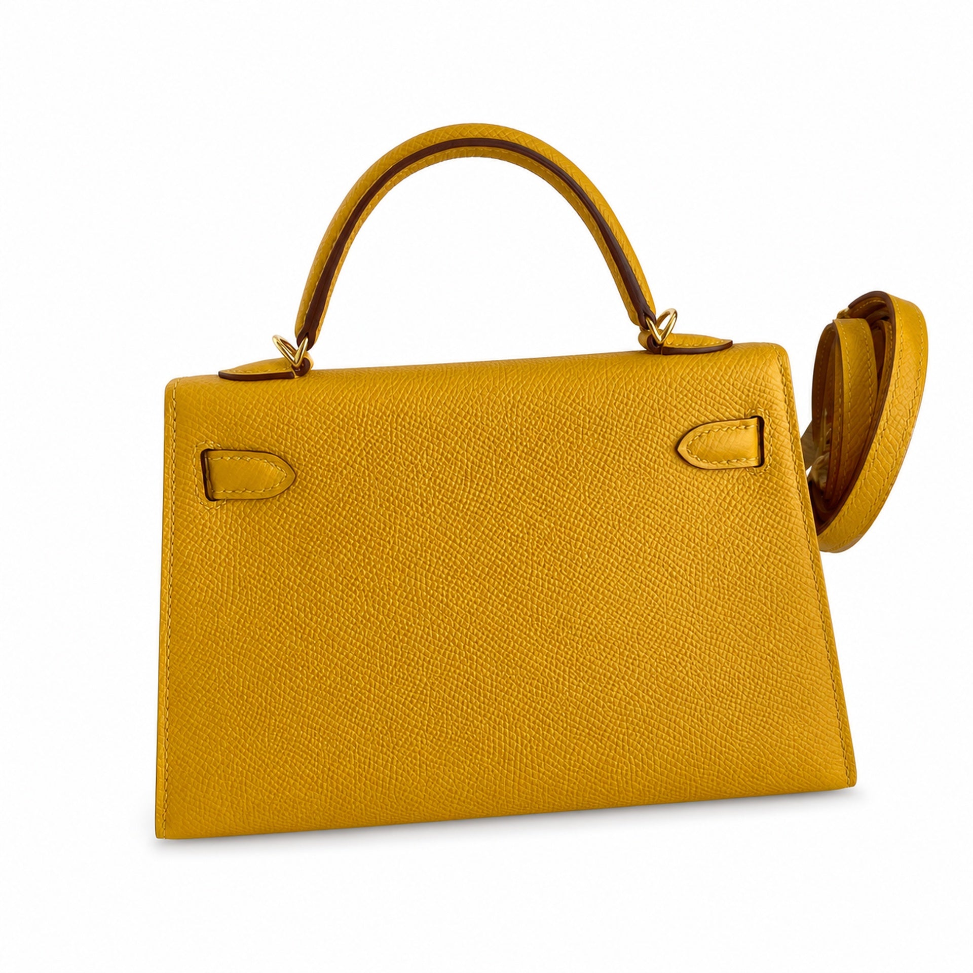 Hermès Kelly Sellier 19 Jaune Ambre Epsom Gold Hardware
