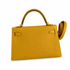 Hermès Kelly Sellier 19 Jaune Ambre Epsom Gold Hardware