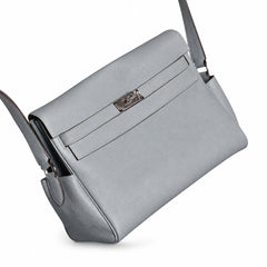 Kelly Messenger GM 31 Veau Togo, Bleu Lin, Palladium Hardware