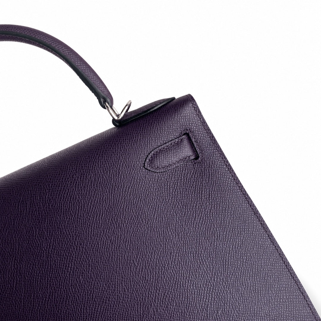 Hermès Kelly II 28cm Prunier Epsom Calf Leather Palladium Hardware