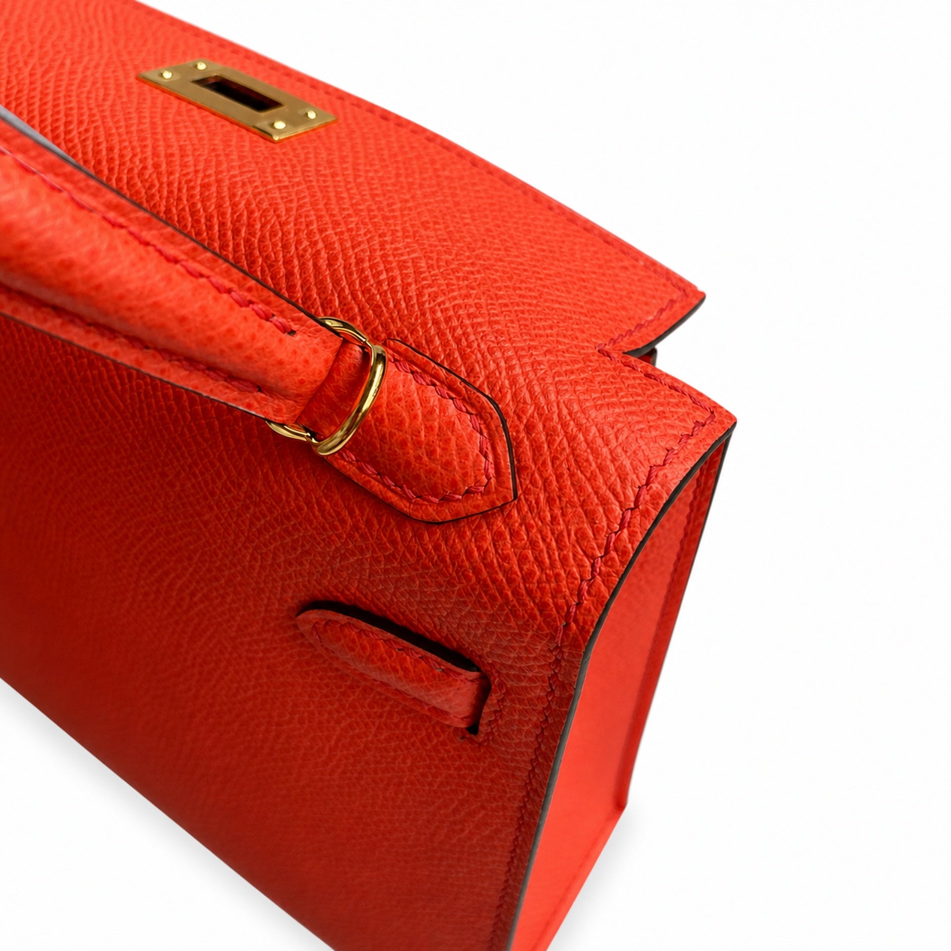 Hermès Kelly Sellier 19 Vermillon Epsom Calf Leather Gold Hardware
