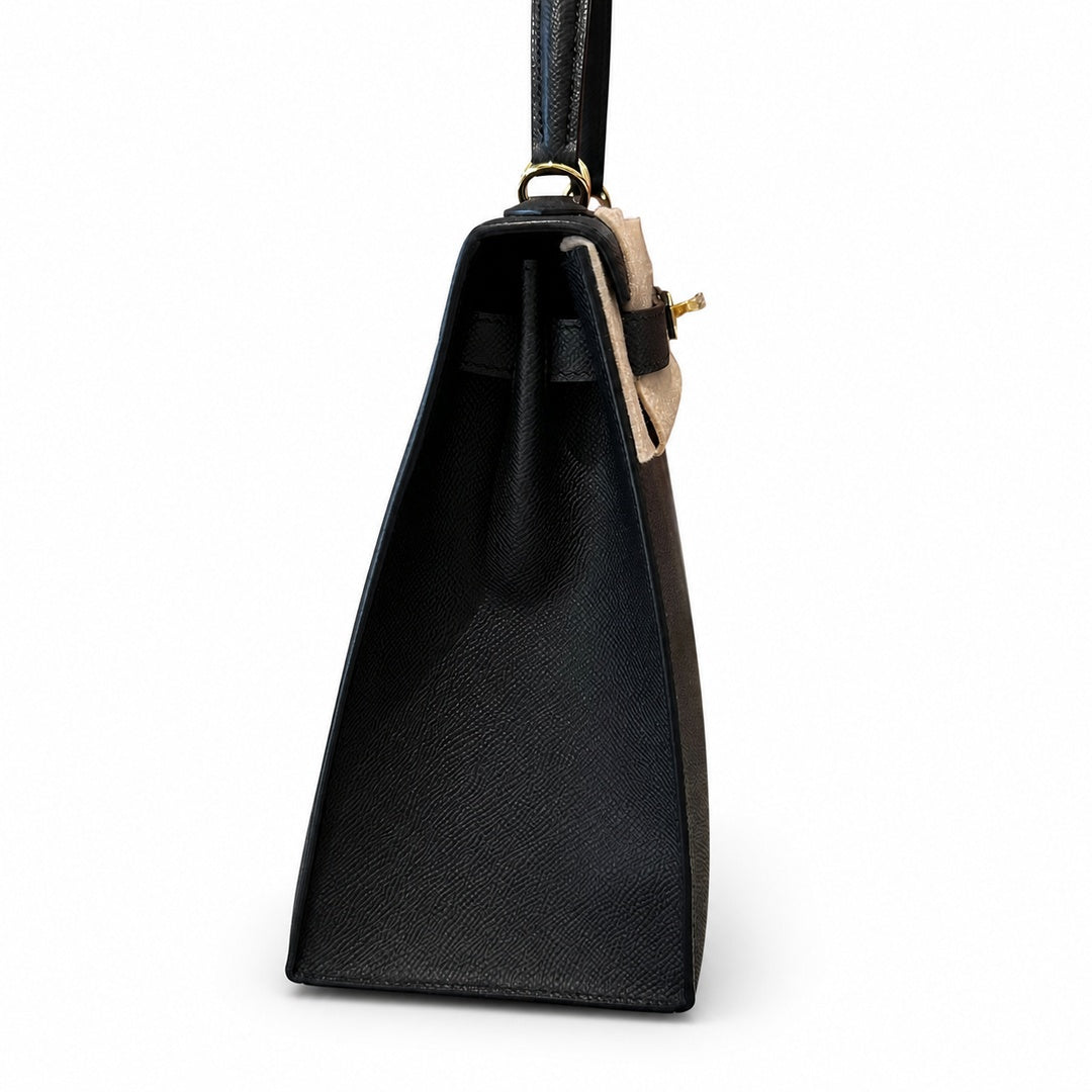 Hermès Kelly Sellier 32cm Noir Epsom Calf Leather Gold Hardware
