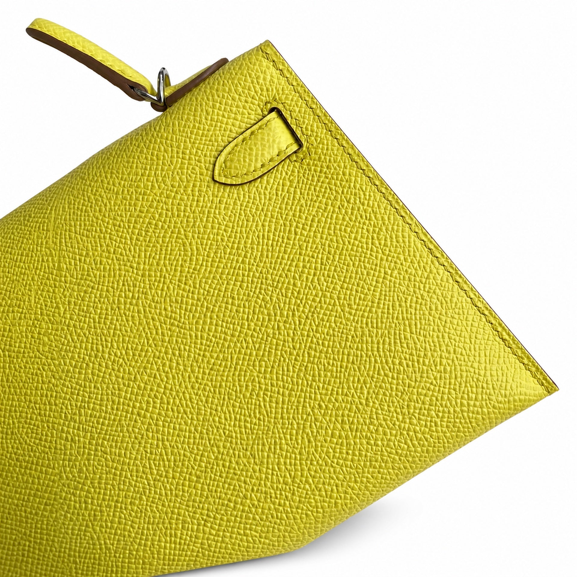 Hermès Kelly Sellier 19 Jaune Citron Epsom Palladium Hardware
