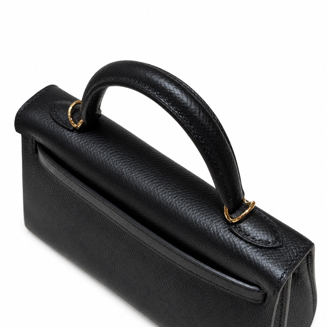 Hermès Mini Kelly II 20 Noir Epsom Calf Leather Gold Hardware