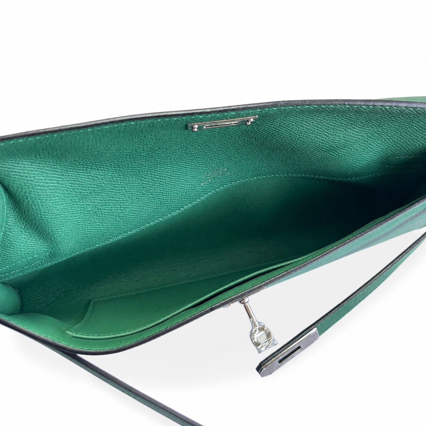 Hermès Kelly Cut 31 Clutch Epsom Leather Picture Malachite Green