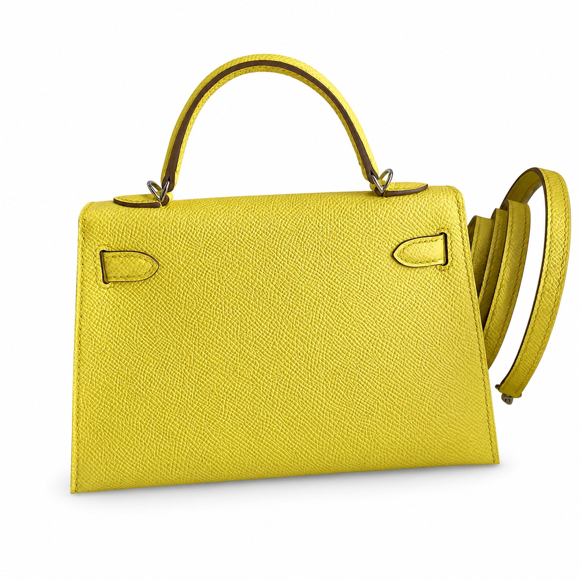 Hermès Kelly Sellier 19 Jaune Citron Epsom Palladium Hardware