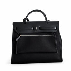 Hermès Herbag Zip 31 All Black Suede & Calf Leather Palladium Hardware