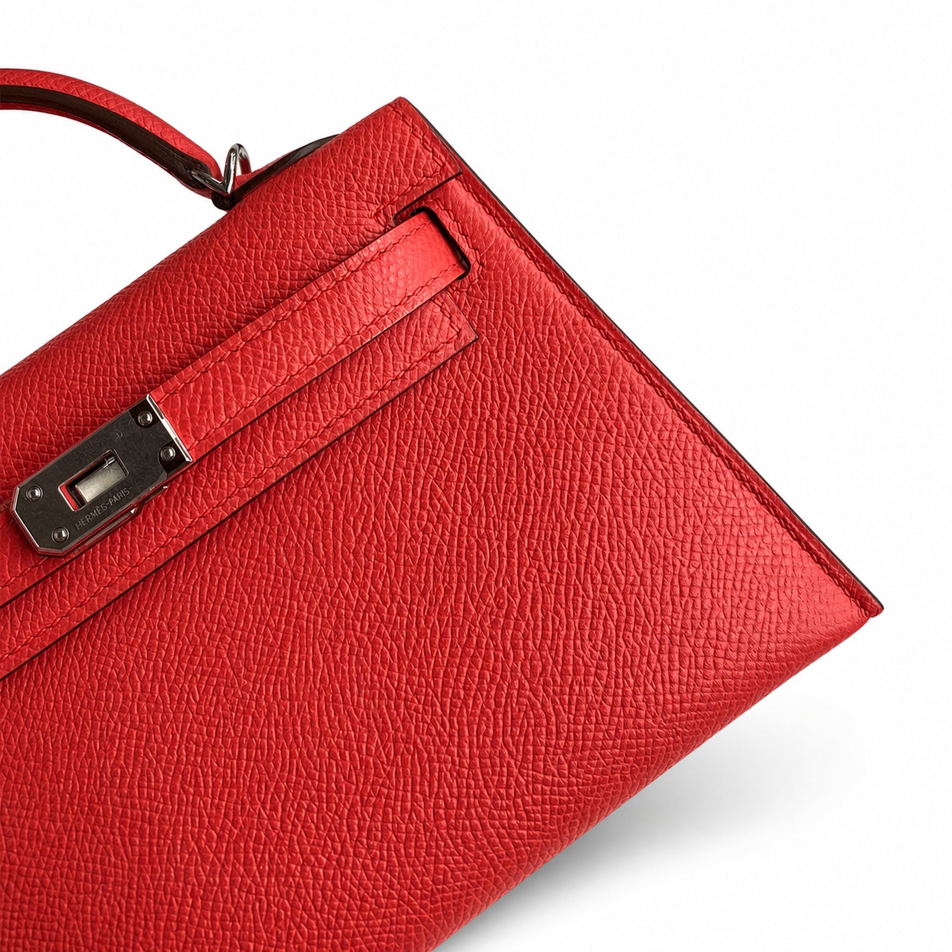 Hermès Kelly Sellier 19 Rouge Casaque Epsom Palladium Hardware