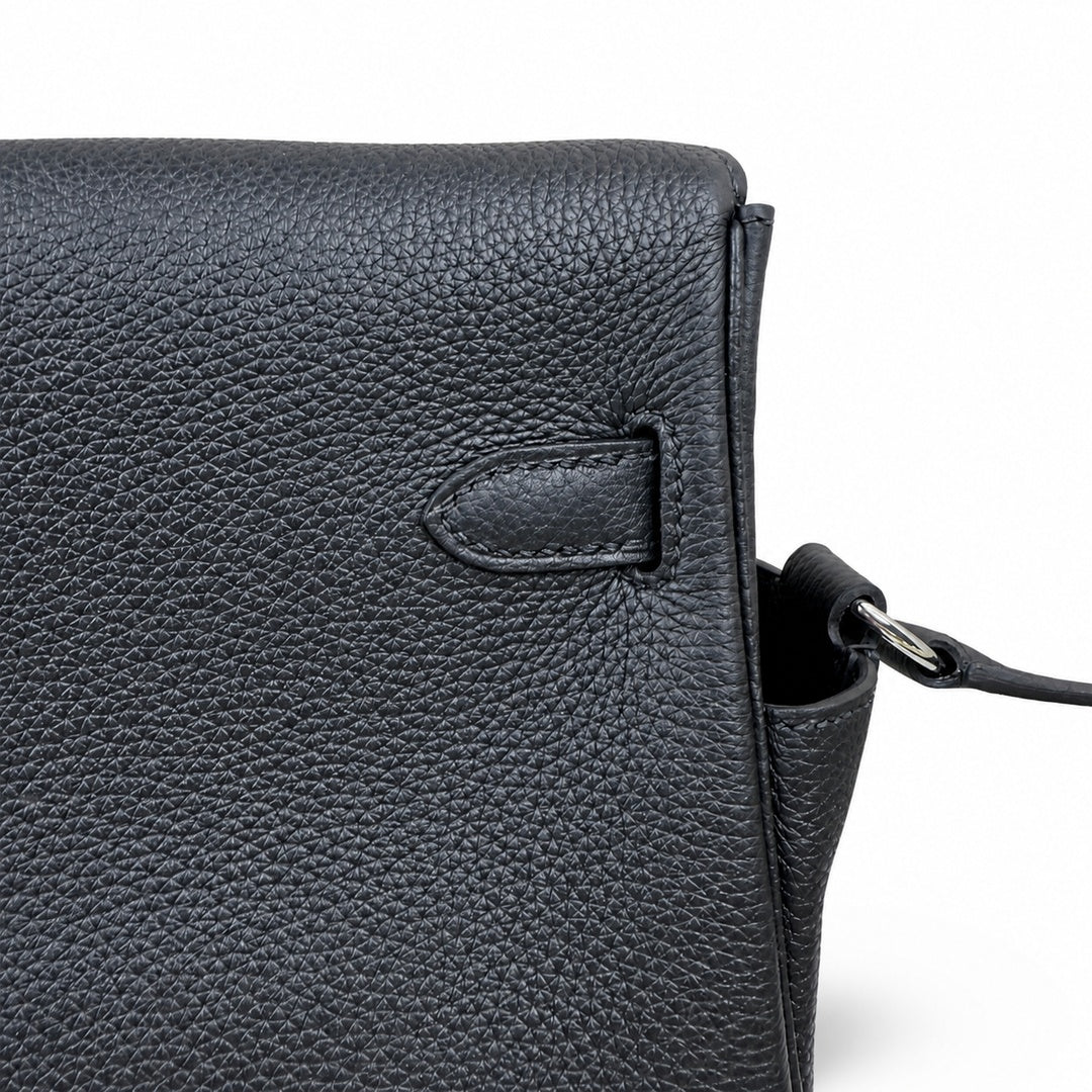 Kelly Messenger PM 27 Veau Togo, Noir, Palladium Hardware