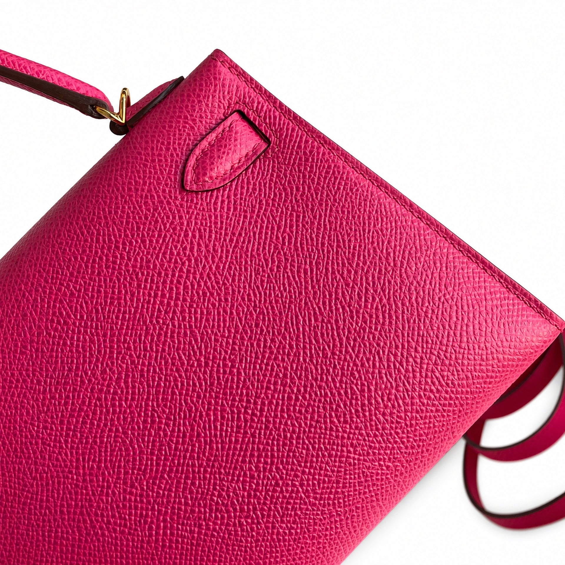Hermès Kelly Sellier 19 Rose Jaipur Epsom Calf Leather Gold Hardware
