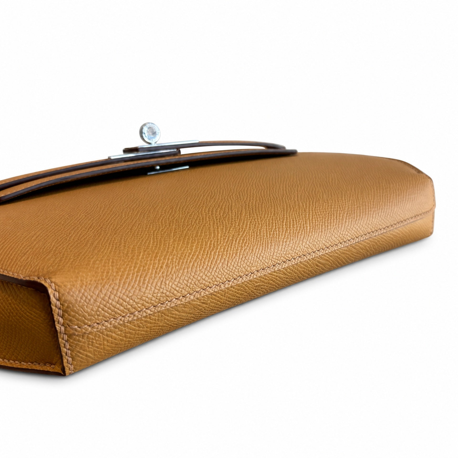 Hermès Kelly Dépêches 25 Fauve Epsom Calf Leather Palladium Hardware