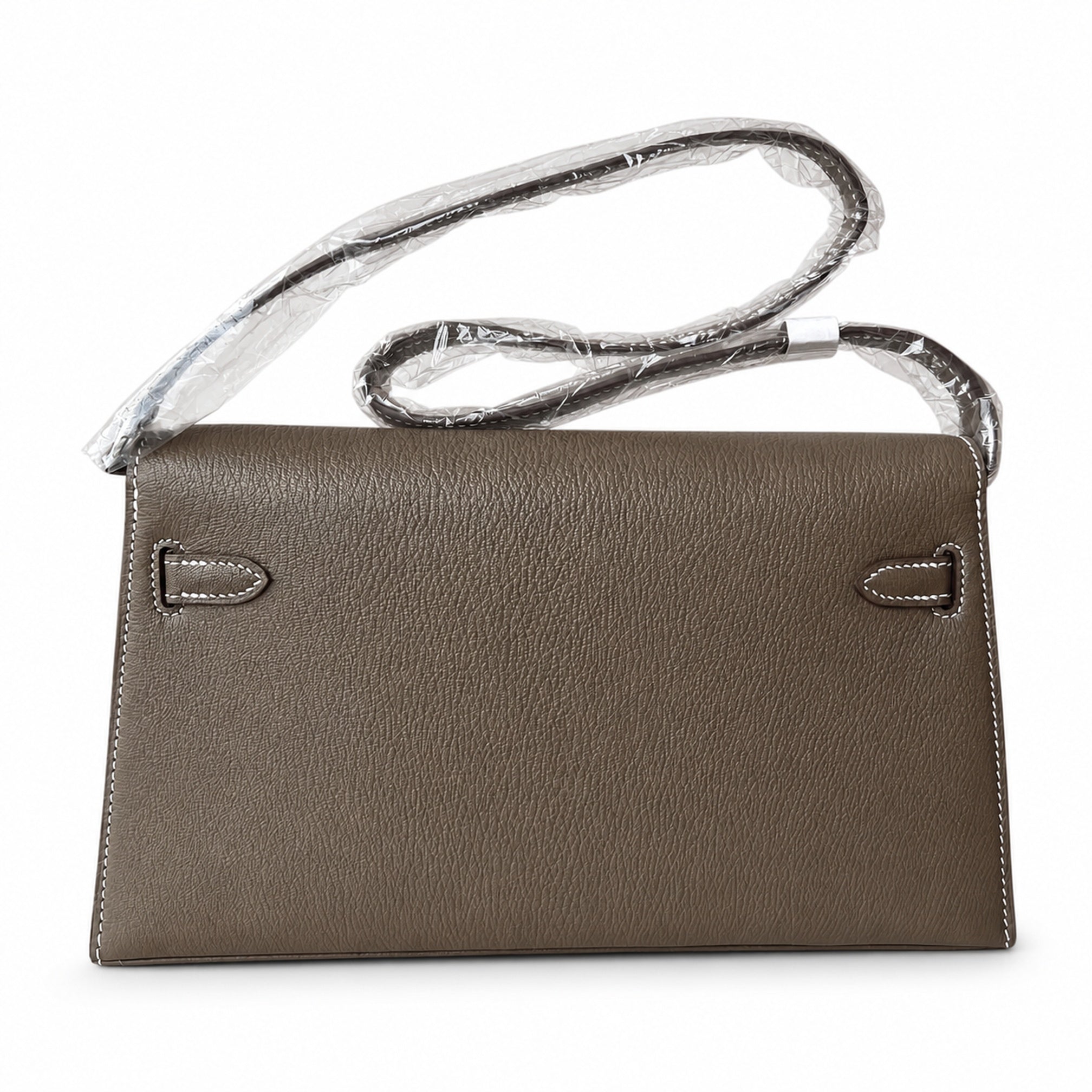 Hermès Kelly Shoulder Two-Tone Etoupe & Craie Epsom Palladium Hardware